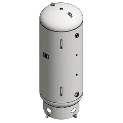 white vertical air compressor tank